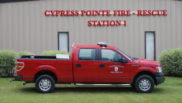 Squad 22 is a 2011 Ford F-150.  It is housed at Station 2 however; it is used by our on-duty Battalion Chief and will be seen throughout the district and at many of our calls.  It is equipped with incident management material and a full complement of medical equipment.