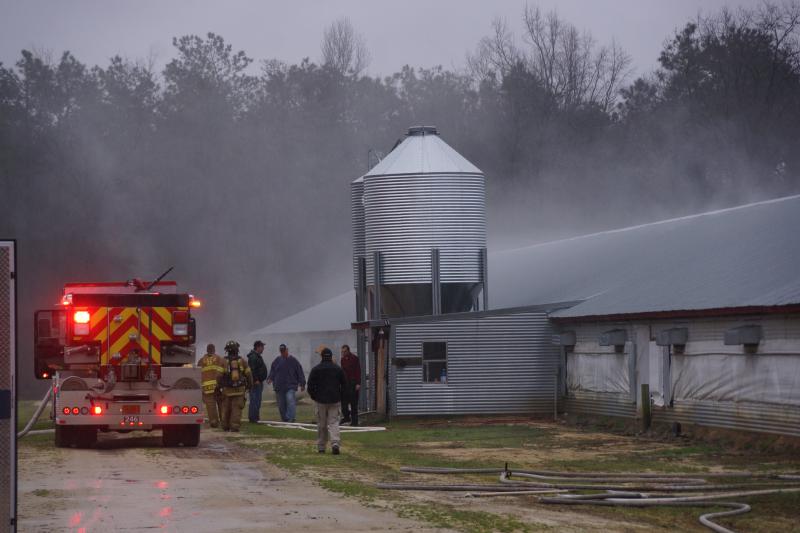 Chicken House Fire Response With Crains Creek Cypress Pointe Fire