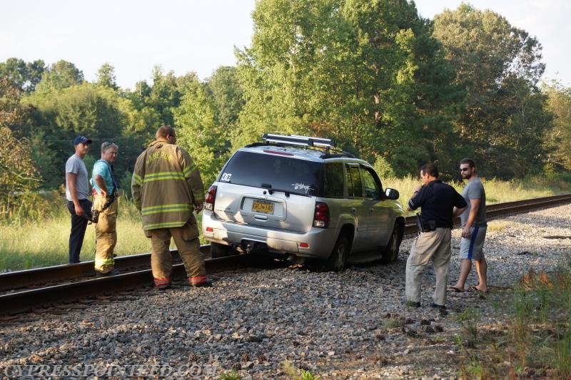 Vehicle Stuck on the Railroad Tracks - Cypress Pointe Fire & Rescue