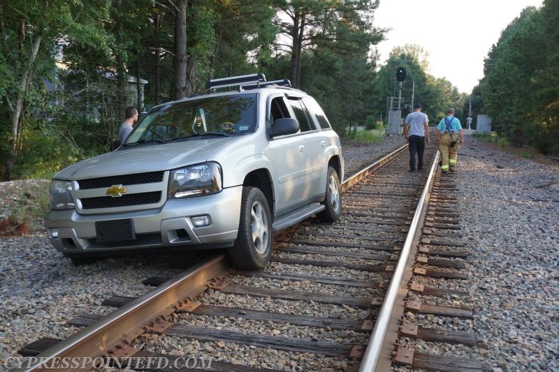 Vehicle Stuck on the Railroad Tracks - Cypress Pointe Fire & Rescue