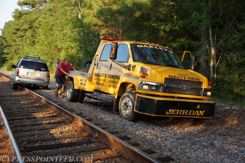 Vehicle Stuck on the Railroad Tracks - Cypress Pointe Fire & Rescue