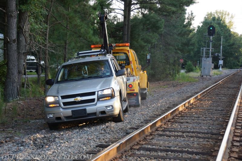 Vehicle Stuck on the Railroad Tracks - Cypress Pointe Fire & Rescue