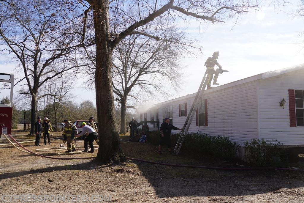 Mobile Home Fire in Cameron - Cypress Pointe Fire & Rescue