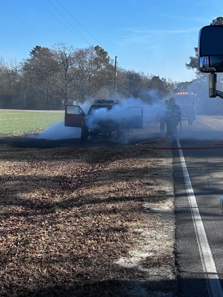 Vehicle Fire on Crains Creek Road - Cypress Pointe Fire & Rescue