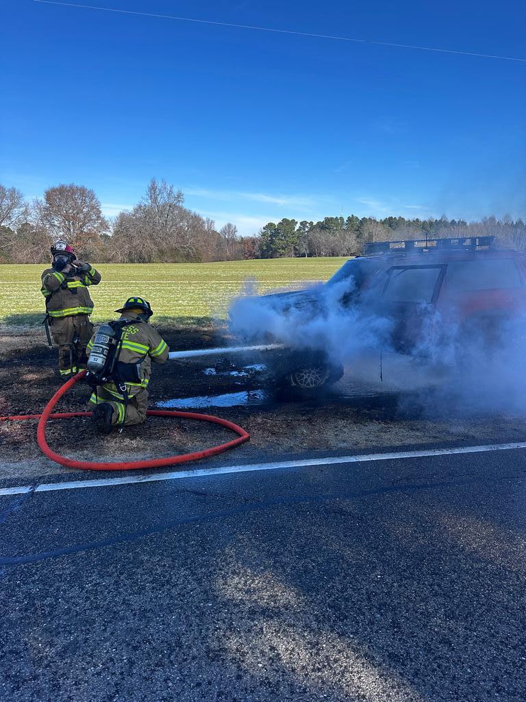 Vehicle Fire on Crains Creek Road - Cypress Pointe Fire & Rescue