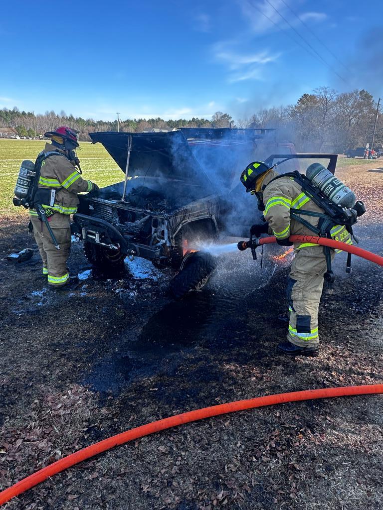 Vehicle Fire on Crains Creek Road - Cypress Pointe Fire & Rescue