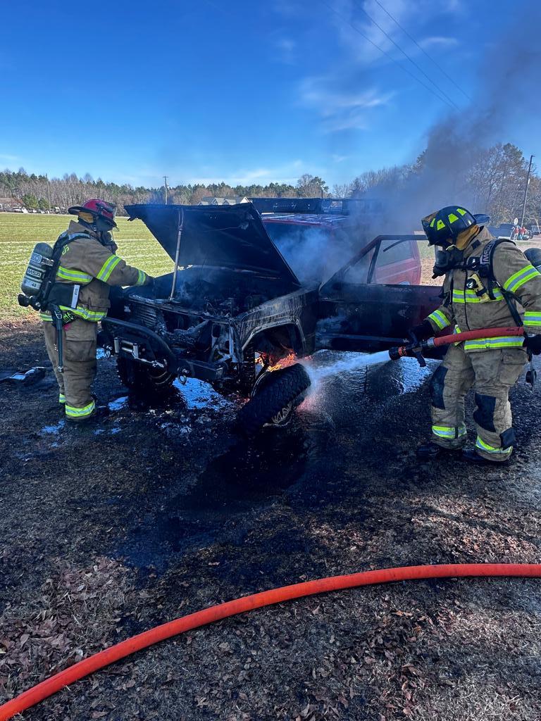 Vehicle Fire on Crains Creek Road - Cypress Pointe Fire & Rescue