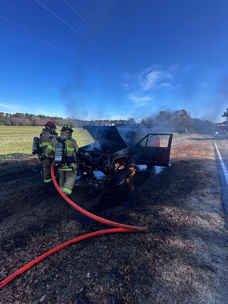 Vehicle Fire on Crains Creek Road - Cypress Pointe Fire & Rescue