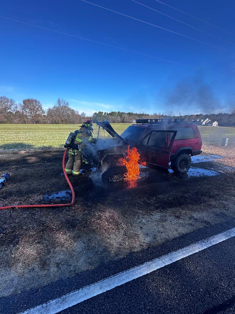 Vehicle Fire on Crains Creek Road - Cypress Pointe Fire & Rescue