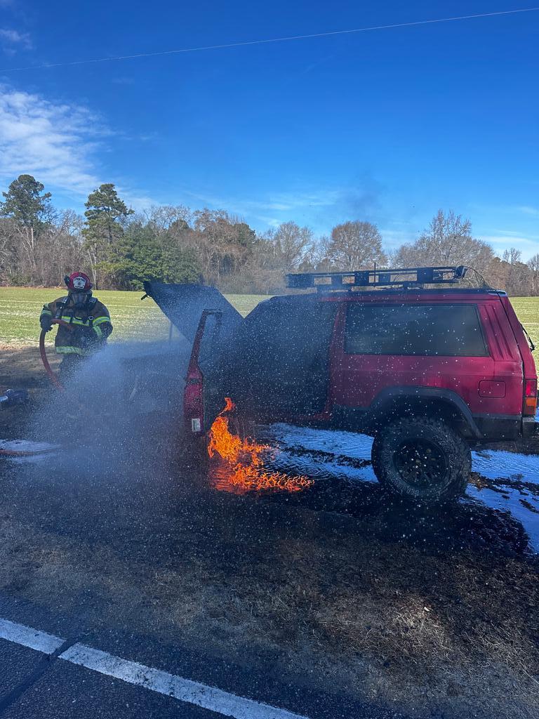 Vehicle Fire on Crains Creek Road - Cypress Pointe Fire & Rescue